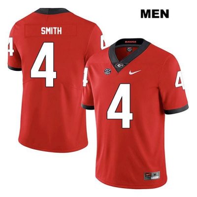 Men's Georgia Bulldogs NCAA #4 Nolan Smith Nike Stitched Red Legend Authentic College Football Jersey SHZ2554XN